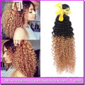 Two tone human hair extension accept customize for other styple cheap weave hair online